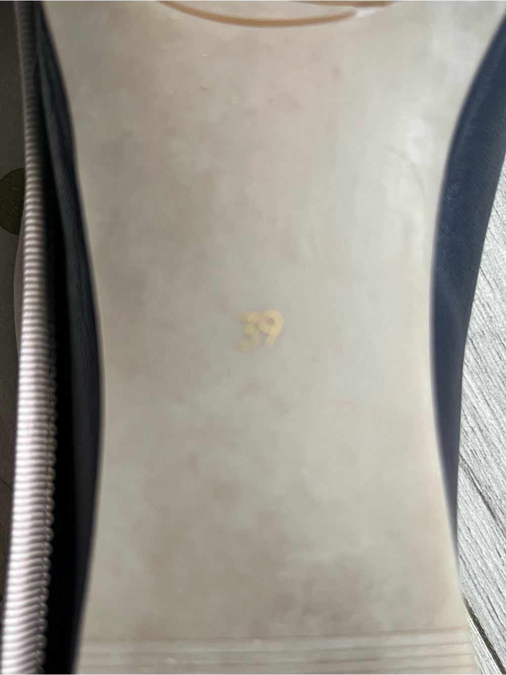 Boden Navy Flats with Blush Trim - Picture 7 of 10